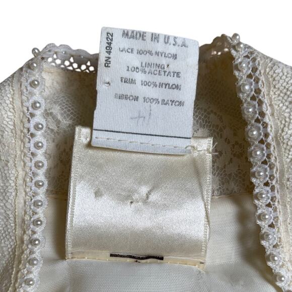 Vintage Gunne Sax White Lace Prairie Gown Dress Size 9 - Picture 4 of 13